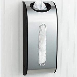 Wall-Mount Kitchen Towel Dispenser - Silver and Black